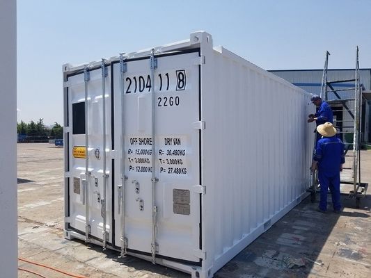 Контейнер 20 футов на море DNV 2.7-1 Стандартный 6 м нефтяной буровой закрытый ящик 20 футов длины стального пола опциональный шланг