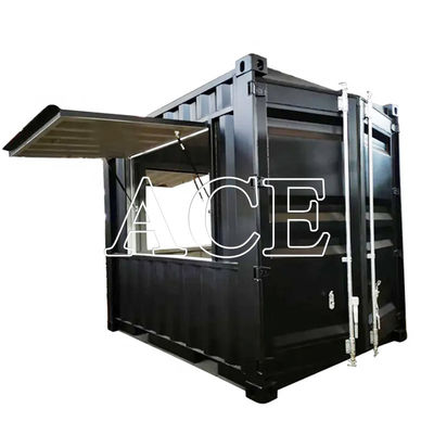 Киоск 10ft Shipping Container Кофе-магазин Custom Made Movable Bar Кафе-магазин с фанером