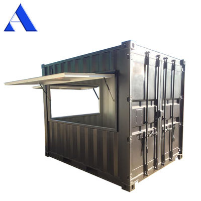 Киоск 10ft Shipping Container Кофе-магазин Custom Made Movable Bar Кафе-магазин с фанером