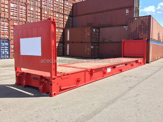40ft 40' Steel Corten Steel Flat Rack Shipping Containers with Plywood Floor and Flatable End Flatrack Certified CSC. Контейнеры с фанеровым полом и складной концовкой