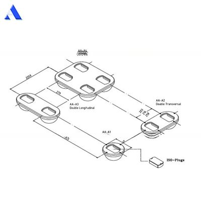 Контейнер ISO Twistlock Socket Flush Foundations с весом 7,50кг. Одиночный тип и 500 KN M.B.L. Напряженная емкость DNV GL сертифицирован