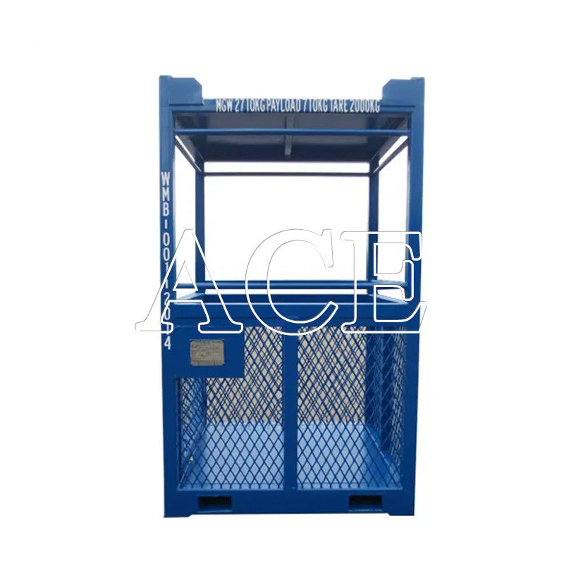 45C Угол подъема 3CBM DNV 2.7-1 Стальной сухой контейнер Оффшорная личная корзина с сертификатами CSC и BV